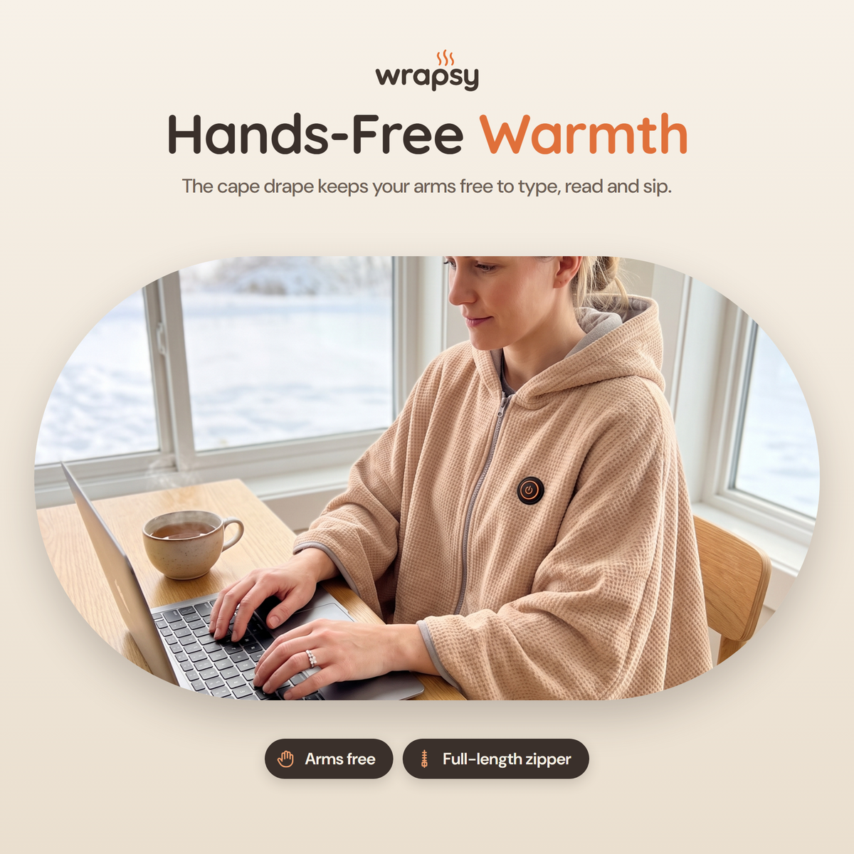 Wrapsy™ Heated Wearable Blanket