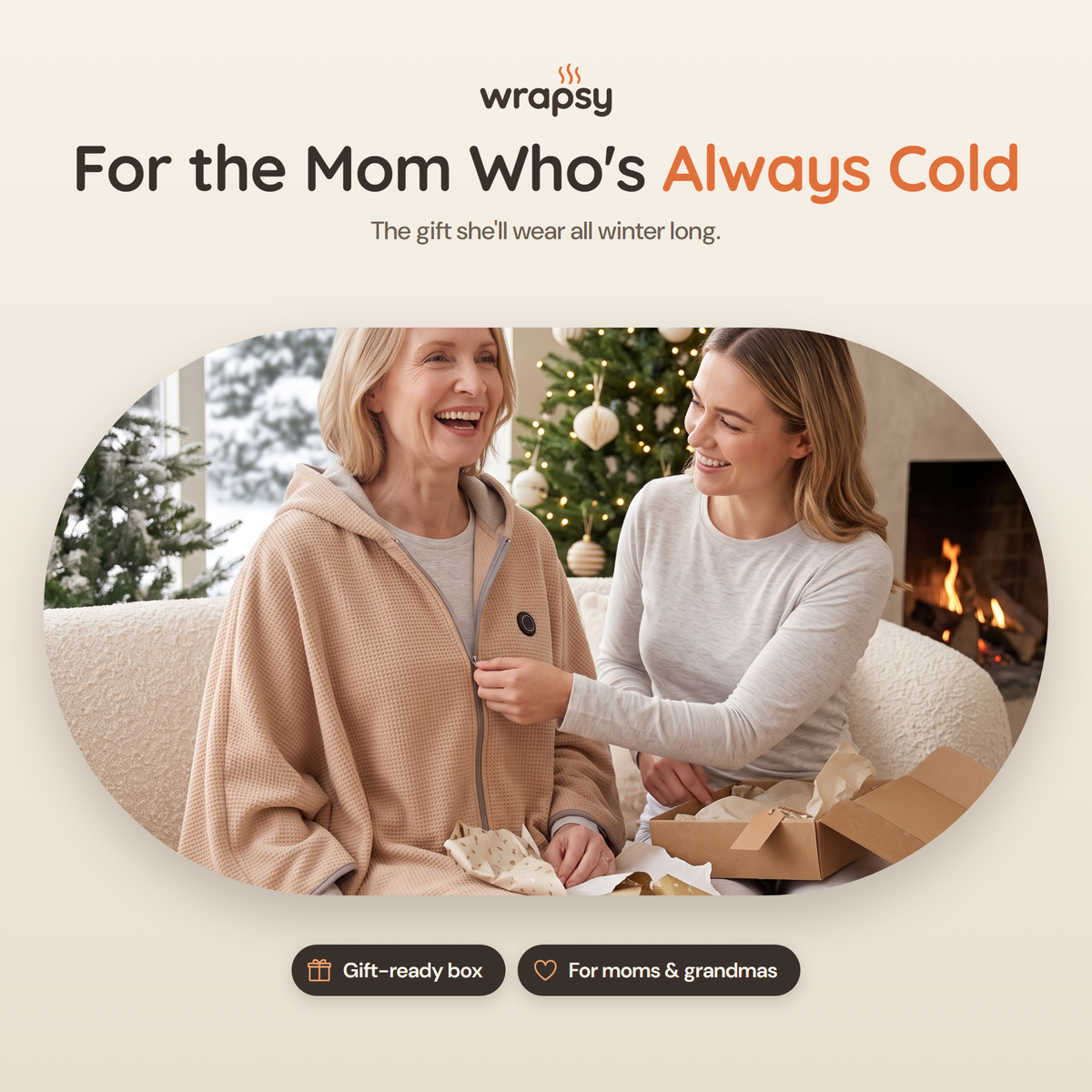 Wrapsy™ Heated Wearable Blanket