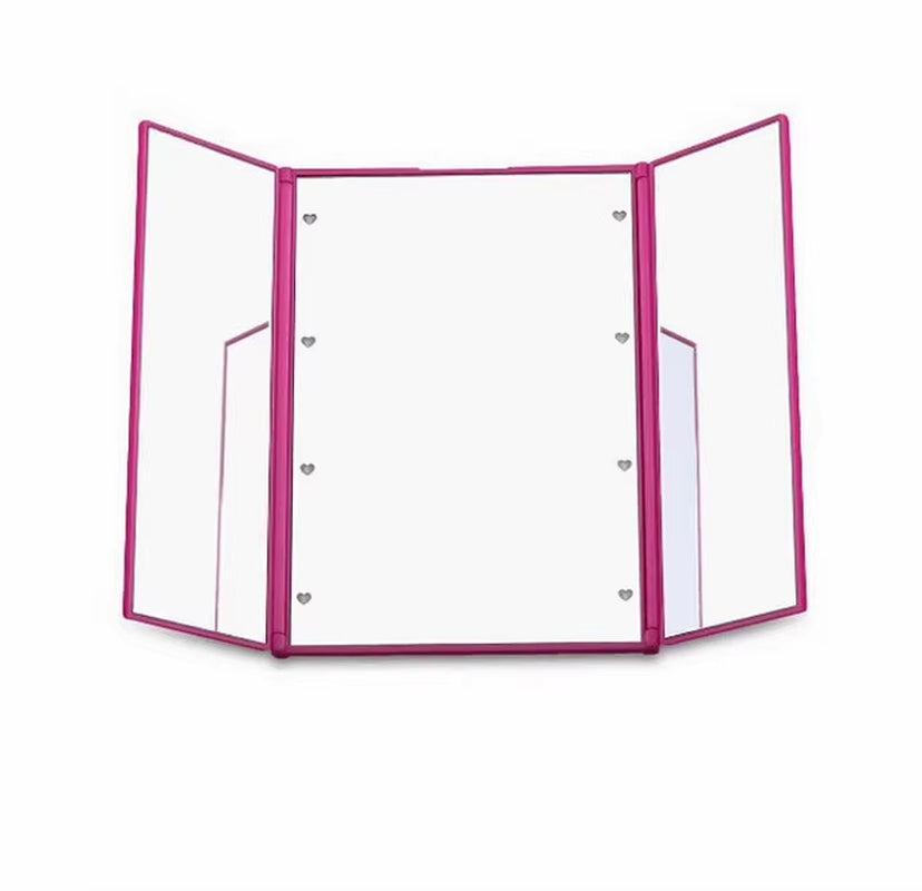 Portable LED Light Makeup Mirror Vanity Lights Compact Make up Pocket Mirrors Vanity Cosmetic Hand Folding Led Mirror Lamp