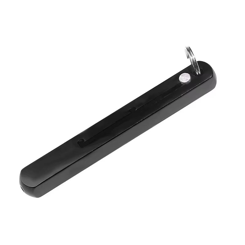 Portable EDC Retractable Toothpick High Strength Titanium Alloy Spring Push-Pull Fruit Pick Gift Keychain Pendant Tooth Pick